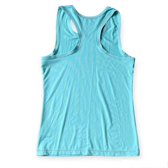 Girl M 10-12 Zelos Turquoise Blue Sleeveless Active Athleisure Athletic Tank Top - Picture 2 of 2